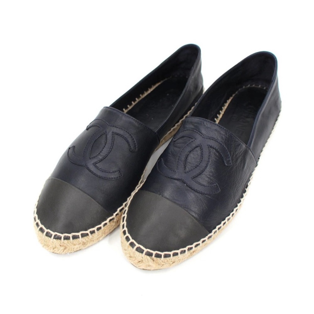 CHANEL Navy and Black Espadrilles would fit 8.5/9